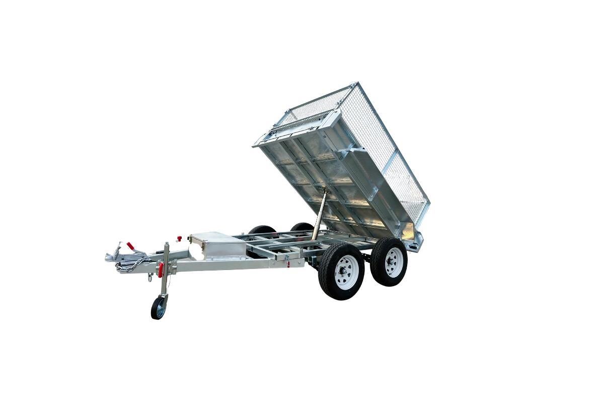 10×6 Tipping Hydraulic Cage Trailer 